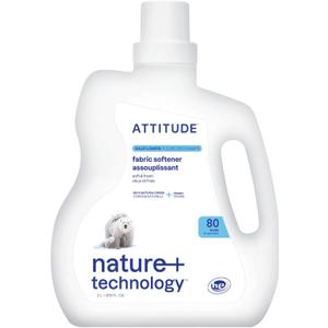 ATTITUDE Liquid Fabric Softener, Plant-Based & Vegan, HE Compatible, Naturally Derived, Wildflowers Scent, 80 Loads, 67.6 Fl Oz
