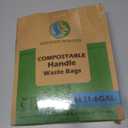 GREENER WALKER 100% Compostable Trash Bags with Tie Handles, 1.6 Gallon-150Bags, Food Scrap Kitchen Waste Bags with EN13432 Certified