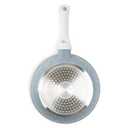Brooklyn Steel Co. Milky Way Nonstick Aluminum Forged Silicone Handle Fry Pan - 8" - Light Grey and Food Storage