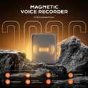 Voice Activated Recorder 64GB - Double-Sided Magnetic with AI Noise Reduction, Holds 6000 Hours of Audio, 75H Battery, Digital Voice Recorder for Meetings, Lectures and Interviews