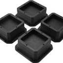 BTSD-home Bed Risers 1 inch Heavy Duty Furniture Risers for Sofa Table and Chair Black, 4 Pack