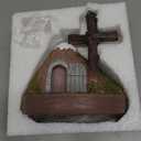 Tomb Easter Scene and Christian Cross Decoration, He is Risen Tomb Sculpture, Jesus Easter Decor, Jesus Nativity Scene Decoration for Religious Decorations, Home Office Tabletop, Shelf Decor