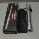 Light Up Saber for Kids, LED Light Swords Set with 25 Color Changing Electronic Lights &FX Sound for Galaxy War Fighter Warriors Halloween Dress Up Parties (with Belt Clip) (Silver)