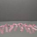 1Pcs Pre-Strung Pink Bow Garland Banners - 6.6ft Sweet Party Hanging Decorations for Coquette Birthday, Bridal Shower, Wedding, Engagement, Bachelorette, Baby Shower Supplies