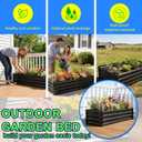 Raised Garden Bed 2 Pack 6x3x1FT, Premium Galvanized Raised Garden Bed, Large Raised Garden Beds Outdoor for Deep-Rooted Vegetables, Flowers, Green and Herbs, Black