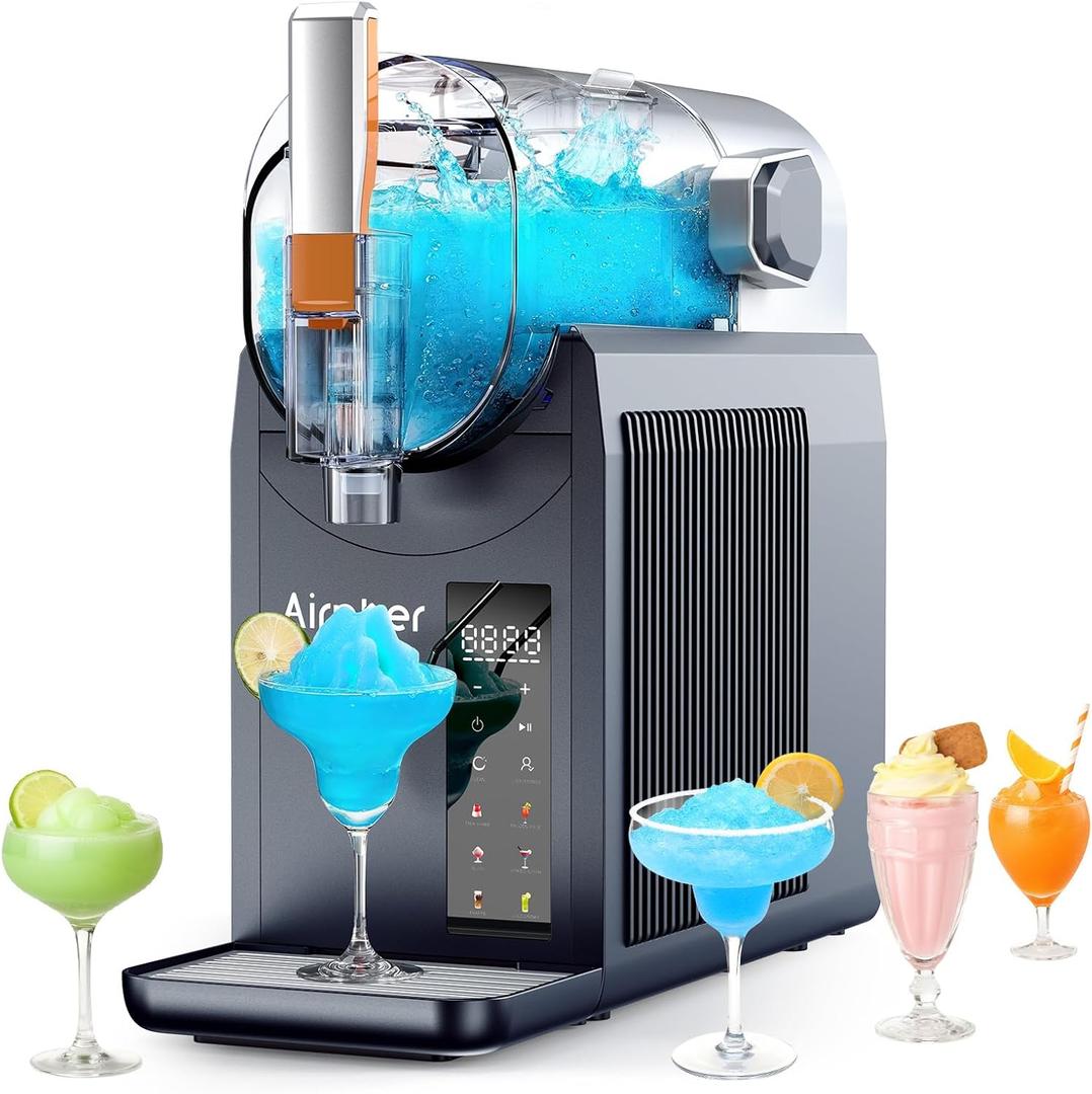 Slushie Machine,Slushy Machine for Home,Frozen Drink Maker for Home,6 One-Touch Programs, Self-Cleaning,No Ice Needed,Makes Milkshakes,Margaritas, Smoothies,Frozen Cocktails,and More