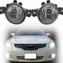 2-Pack H11 Clear Lens Halogen Fog Light Replacement for Altima 2008-2013/Rogue 2008-2015/Maxima 2009-2014/Ver-sa2012-2016/Murano 2015-2016/Pathfi Driver and Passenger Side NI2593117, NI2592117