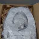 CHURCH Toilet Seat, Easy Clean Hinges Release for Deep Cleans, Durable Enameled Wood Seat, Elongated, White