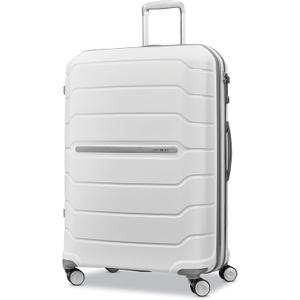 Samsonite Freeform 28-Inch Large Luggage with Dual 360 Spinner Wheels - Checked Suitcase - TSA Lock, Airline-Approved - Lightweight Durable Polypropylene Expandable Hardshell - White