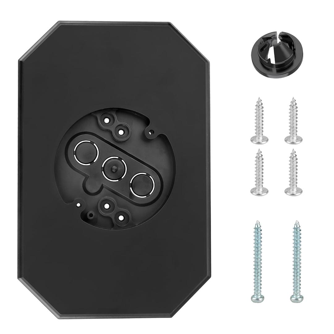 8141DBL Outdoor Light Mounting Block with Built-in Electrical Box Vinyl siding mounting Blocks,Siding Mounting Plate for 1/2 inch Lap Double and 4 inch Black