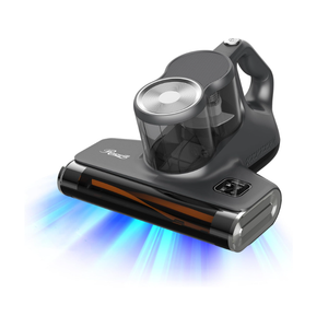 Rosewill Mattress Vacuum Cleaner: 450W 16Kpa Strong Suction, 253.7nm UV-C Light, Ultrasonic & High Heating Tech, Dual Dust Cup, Corded - Metallic Grey