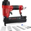 WORKPRO Pneumatic Brad Nailer, 18 GA, 2 in 1 Nail Gun and Crown Stapler, with 400pcs Nails/ 300pcs Staples, for Carpentry, DIY Project, Woodworking