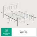 Novilla Metal Bed Frame Queen Size - Modern Minimalist Victorian Style with Headboard/Footboard, Heavy-Duty Steel Slats/Underbed Storage/No Box Spring Needed/Easy Assembly/Noise Free/White