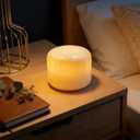 Marble Lamp Night Light Touch Bedside Table Lamp for Bedroom,TypeC Rechargeable Small Desk Bedside Small Lamps,Eye Caring Dimmable LED Ambient lamp (Peach Jade)