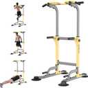 Pull Up Dip Station For Home Gym Strength Training Fitness Workout Station Chin-Ups Push-Ups Pull-Ups Dip-Ups 330LBS T055CDC