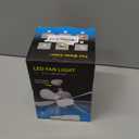 Socket Fan Light with Remote, 18" Wood Dimmable LED Small Ceiling Fans with Lights, 3 Colors 3000K-6500K Replacement Light Bulb Fan for Bedroom Kitchen Living Room Garage