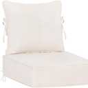 Sunbrella Deep Seat Cushion and Pillow with Straps 23 x 26 x 4 Cast Pumice, 1 Pack - 23 X 26 X 4