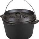 Stansport 1 QT Pre-Seasoned Cast Iron Dutch Oven Flat Bottom
