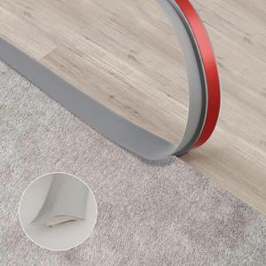 Carpet to Tile Floor Transition Strip, Grey Self-Adhesive Threshold Edging Trim (Length 3m, Cover Thickness Within 5mm) (9.8ft)