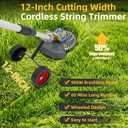 12" Cordless Weed Wacker, 21V Brushless 3-in-1 Grass Trimmer Edger
