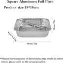 Non-Stick Disposable Air Fryer Aluminum Foil Liners Square 50PCS, Oil-Proof Aluminum Foil Tin Box Also for Steamer Basket Instant Pot Oven & Grill (7 * 7 Inch-Square)