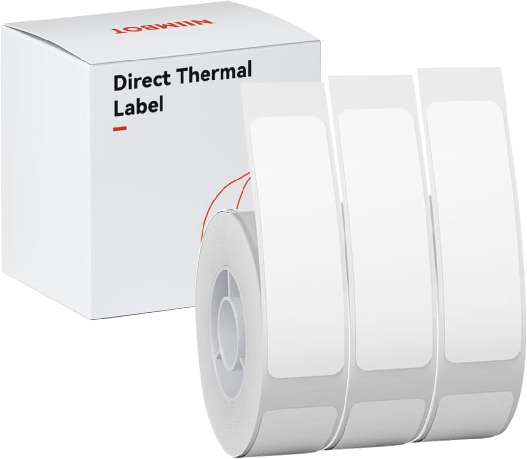 White Label Paper Compatible for NIIMBOT D11 D110 D101 Label Maker 3Rolls White 15x50mm with Waterproof,Self-Adhesive Office and Home Labeling Tape Replacement.