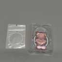Magnetic 3D Gummy Bear Style Expandable Collapsible Mobile Phone Grip Stand Holder for Smartphone Tablet Cell Phone Accessory (Clear Pink)