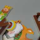 Spiareal 11 Pcs Wooden Nativity Set for Kids Mini People Scene Set Jesus Stable Wood PlaySet Christmas Story Decoration Xmas Holiday Manger for Indoor Outdoor Home Display Tabletop