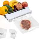 Food Vacuum Sealer Machine Home Use Preservation Sealer, One-Touch Operation, Dry & Wet Modes, Extends Food Freshness,Digital Countdown Timer, Compact, Includes 40 Vacuum Bags