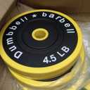 Adjustable Dumbbell & Barbell Set (Yellow & Black) - Free Weights Set with Extension Bar, Includes yellow and black weight plates labeled in 2.5lb}, $3.5lb, and 4.5lb increments for customized resistance
