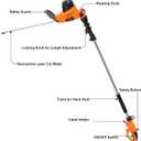 GARCARE Corded Pole Hedge Trimmer 4.8A Electric Bush Trimmer with 18" Blade | Dual-Action Blades, 6-Position Adjustable Head, Long Reach Hedge Cutter for Tall Hedges, Shrubs