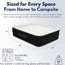 King Koil Pillow Top Plush Full Size Air Mattress with Built-in Pump for Home, Camping & Guests, Inflatable Airbed Luxury Double High Adjustable Blow Up Bed, Waterproof