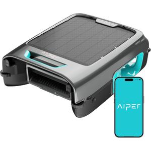 AIPER Surfer S2 Robotic Solar Pool Skimmer with APP Support, 24/7 Cleaning, Dual Charging Modes, Smart Obstacle Avoidance, Ideal for Most Swimming Pool Types (Blue)