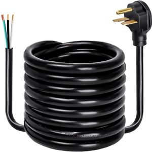 15FT 10 AWG 3 Prong Replacement Power Cord with N6-30P Plug, Heavy Duty 30AMP 250V Extension Cable with Pigtail Open Wiring End - Suitable for TEMPWARE 5000W Electric Garage Heater