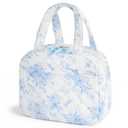 WOBAGMEN Quilted Lunch Box for Women,Lunch Box for Teen Girls,Cute Floral Lunch Bags for Work, School,Office,Picnic,Travel (bow patchwork)