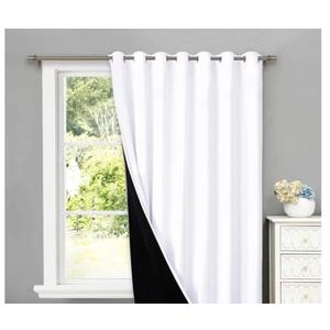 NICETOWN Full Shading Curtains for Patio Door, Super Heavy-Duty Thermal Backing Sliding Glass Door Drape, Privacy Assured Window Treatment(1 Panel, 100 inches W x 84 inches L, Pure White)
