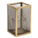 Metal Mesh Pillar Candle Holder, 8"