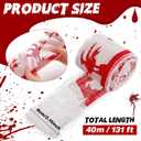 Halloween Decorations Creepy Blood Bandage, Haunted House Decor Scary Gauze Bandage, Crime Scene Props for Mummy, Cosplay Parties and Door Curtains(Palm Pattern,131ft)