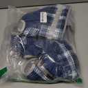 FUAMEY Dog Coat for Large Dogs,Waterproof Dog Winter Jacket with Harness Built in Puppy Cold Weather Coats Reflective Pet Vest with Zipper Warm Fleece Dogs Snowsuit Windproof Blue Plaid L (L(chest:24in))