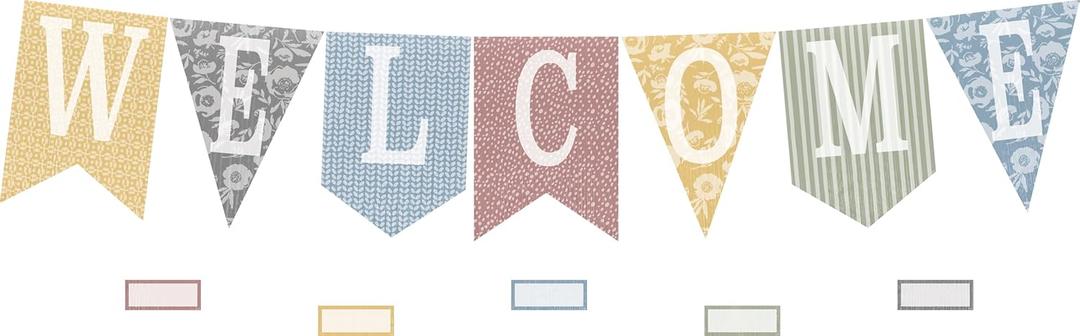 Teacher Created Resources Classroom Cottage Pennants Welcome Bulletin Board (TCR7170)