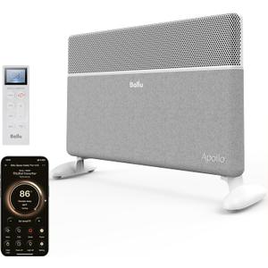 Ballu Convection Panel Space Heater for Large Room,Smart Quiet Heater with Programmable Thermostat,WiFi App Control,Inverter Energy Efficient for Indoor Use,Compatible with Alexa,White