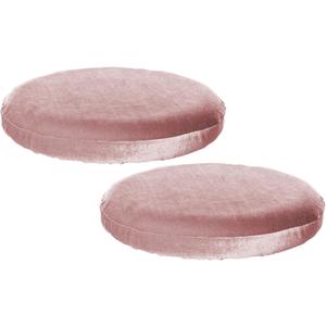 2pcs/Pack Round Bar Stool Covers Elastic Bar Chair Covers Washable Stool Cushion Slipcover for Home Bar Hotel Use 11.8-15inch(Pink)