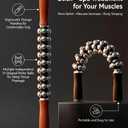 Ice Roller Massager Stick – Deep Tissue Muscle Recovery with 360° Rotating Stainless Steel Beads for Soreness & Stiffness Relief (Orange)