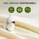 20"X26" Large Organic Buckwheat Pillow with Dual-Layer Pillowcase and Extra Buckwheat Hulls, Adjust Height and Firmness, Neck Support Pillow for Back and Side Sleepers (Off-white)