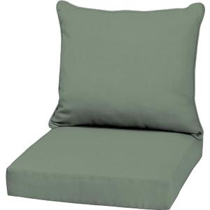 Arden earthFIBER Outdoor Deep Seat Cushion Set, 22 x 24, Deep Seat Bottom and Back Cushion for Chair, Sofa Sage Green Texture