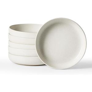 famiware Milkyway 33 oz Bowl Set, Pasta Bowls Set of 6, Salad Bowls Perfect for Your Friend for Housewarming, Thanksgiving, Christmas, Matte White