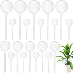 Jgalnim 20 PCS Clear Plant Watering Globes,Plastic Watering Bulbs,Self Watering Planter,Flower Automatic Watering Device for Plants Indoor,Outdoor,Flowerpot,Home Garden(Large,Medium,Small)
