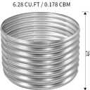 3 x Land Guard 2 x 2 x 2ft Galvanized Raised Garden Bed Kit, Round Galvanized Planter Raised Garden Boxes Outdoor, Large Metal Raised Garden Beds for Vegetables, Silver