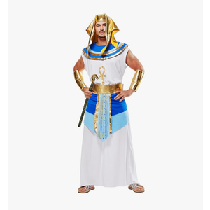 EraSpooky Mens Egypt Pharaoh Costume Halloween Ancient Egyptian Emperor Outfit Ancient God Adult, M