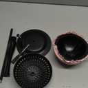 Wig Stand - Plastic Wig StandPortable Foldable Wig Hat with Velvet Cover Holder Height Adjustable (12-18.8 Inches) Easy to Install Support Wig Display Stand (Black)